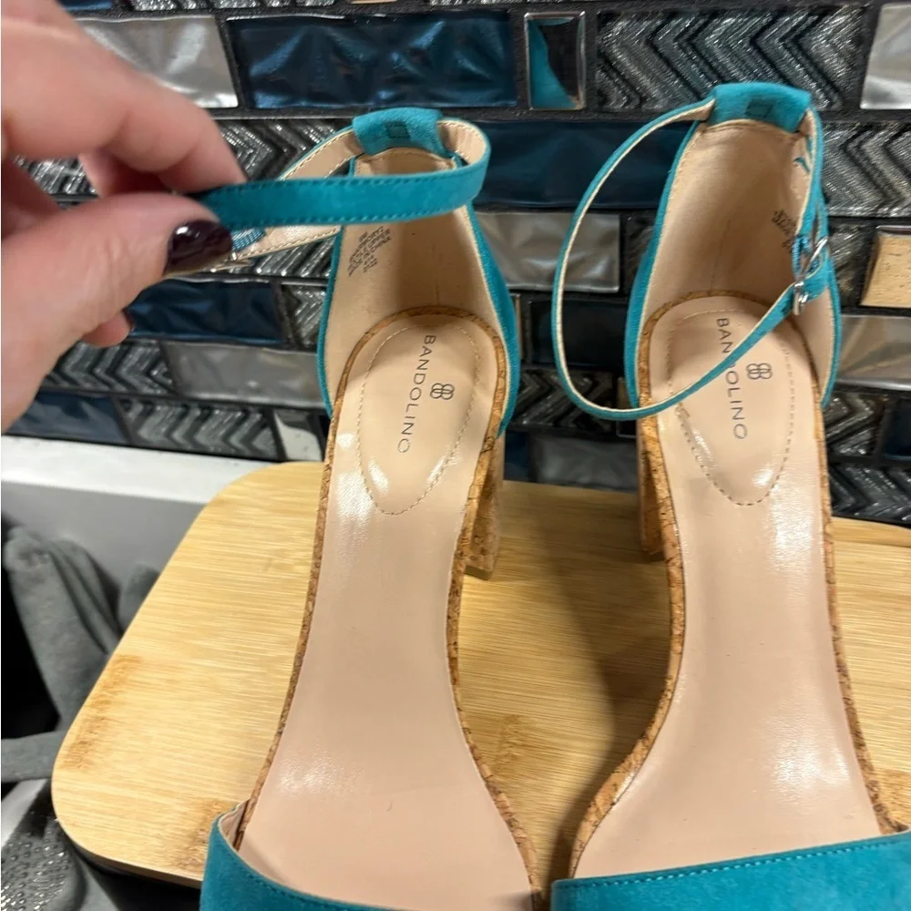 Bandolino Turquoise Cork Heels